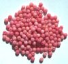 100 4mm Opaque Strawberry Pink Round Glass Beads